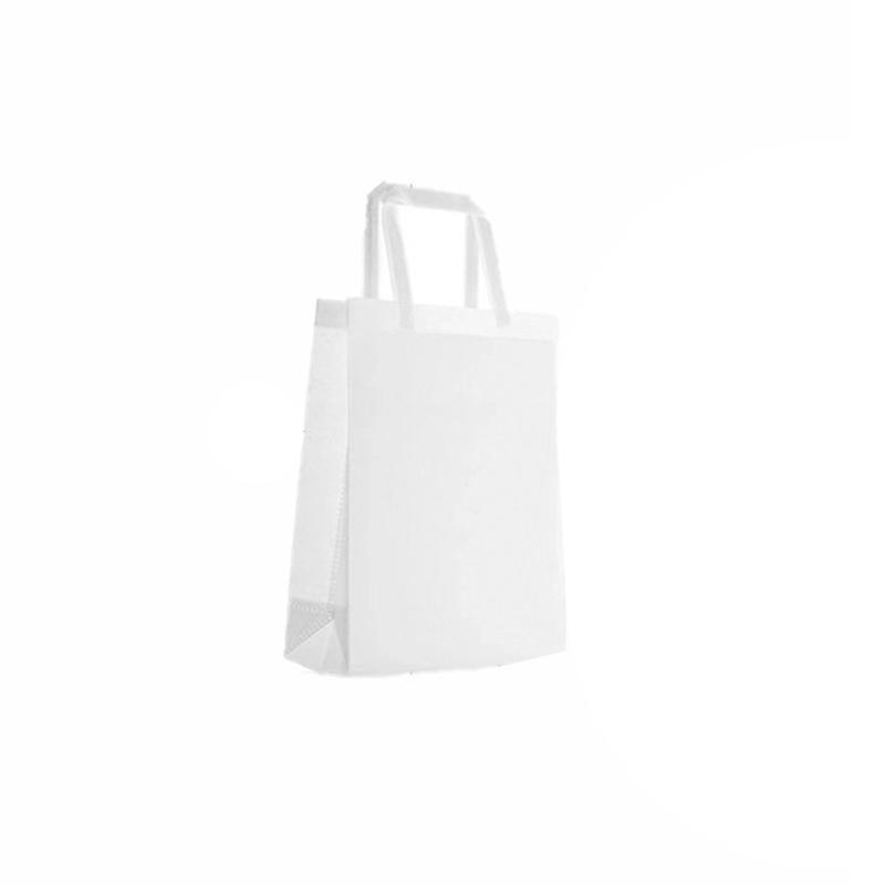 100PCS Reusable Non Woven Shopping Bags Eco Friendly Washable Tote Bags White - 35X25X10CM - SuperSaverAU - view 8
