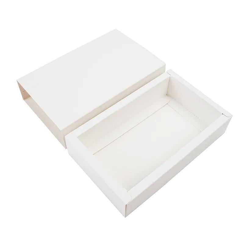100PCS DIY Paper Drawer Gift Box for Jewelry & Cosmetics - White - SuperSaverAU - view 2