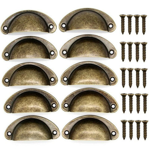 Premium Modern Cup Cabinet Handles – Bronze 30 Pack with Screws