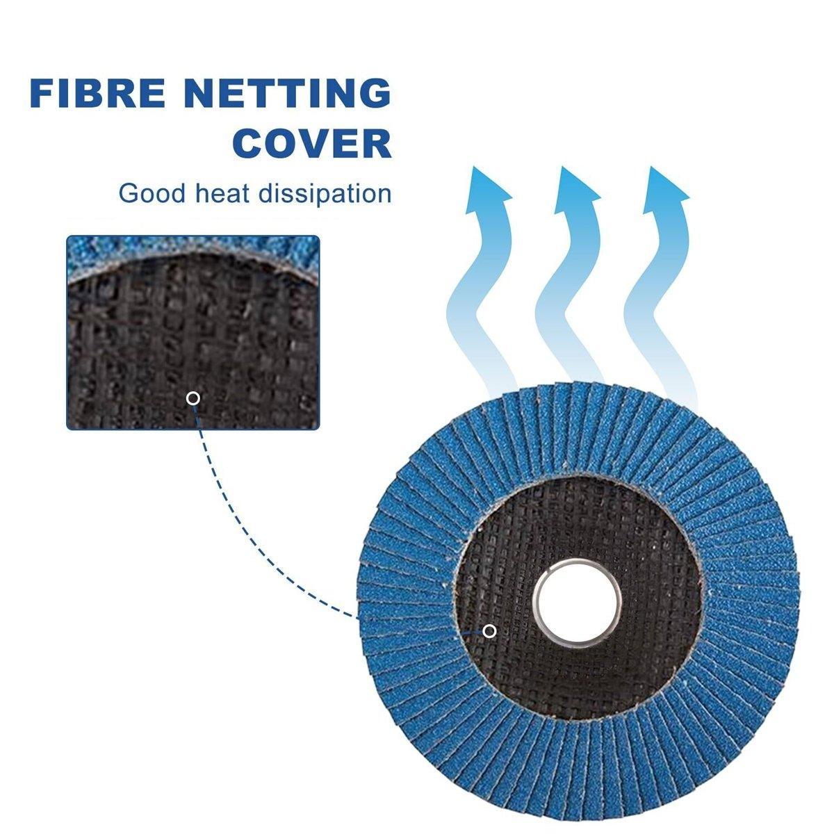 Premium Flap Disc Angle Grinder Wheels - 40 Grit, 10 Pack