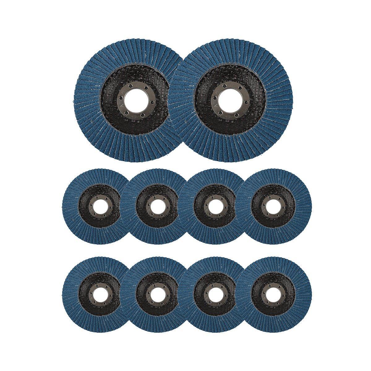 Premium Flap Disc Angle Grinder Wheels - 40 Grit, 10 Pack