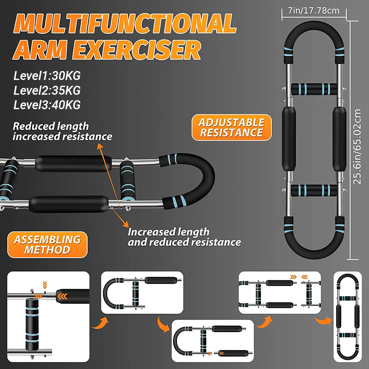 U Shaped Arm Strength Trainer - Adjustable Home Exercise Device - SuperSaverAU - view 3