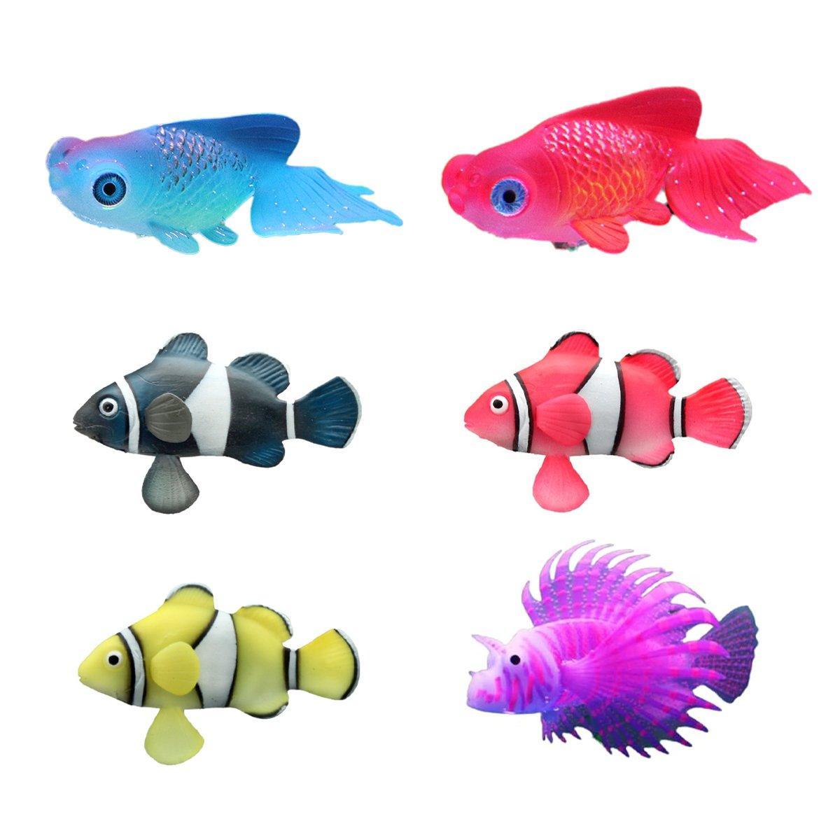 Premium Artificial Floating Betta Fish Decorations 2pcs - Sky Blue Goldfish