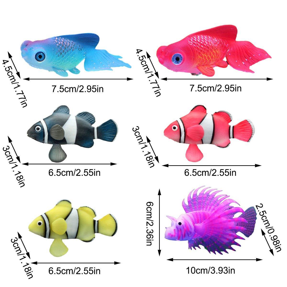 Premium Artificial Floating Betta Fish Decorations 2pcs - Sky Blue Goldfish
