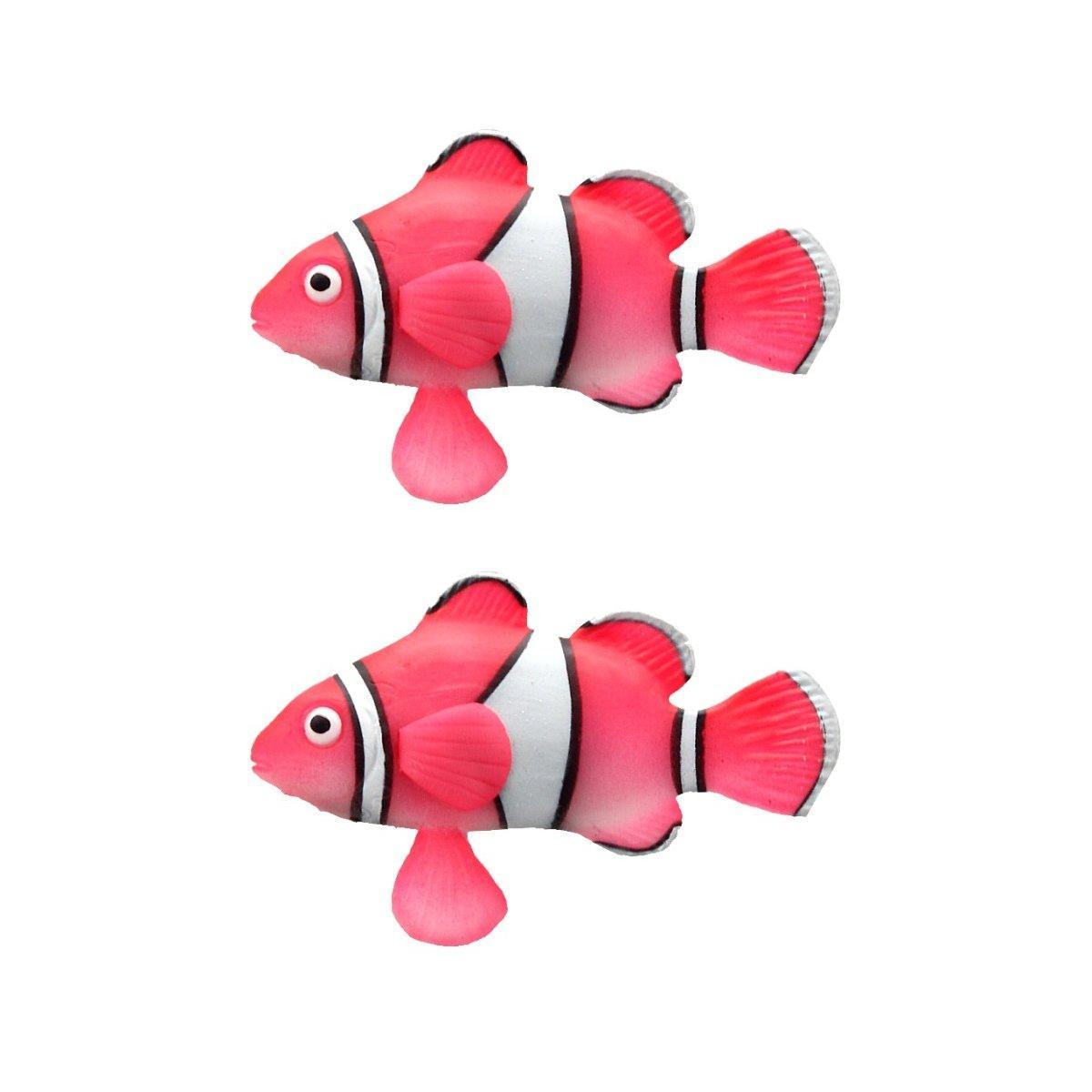 Premium Artificial Floating Betta Fish Decorations 2pcs - Sky Blue Goldfish