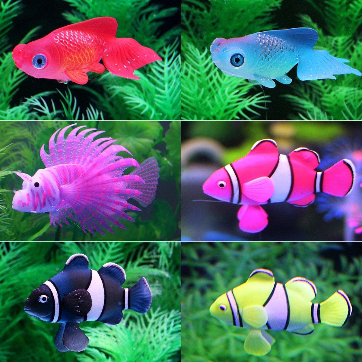 Premium Artificial Floating Betta Fish Decorations 2pcs - Purple Lionfish