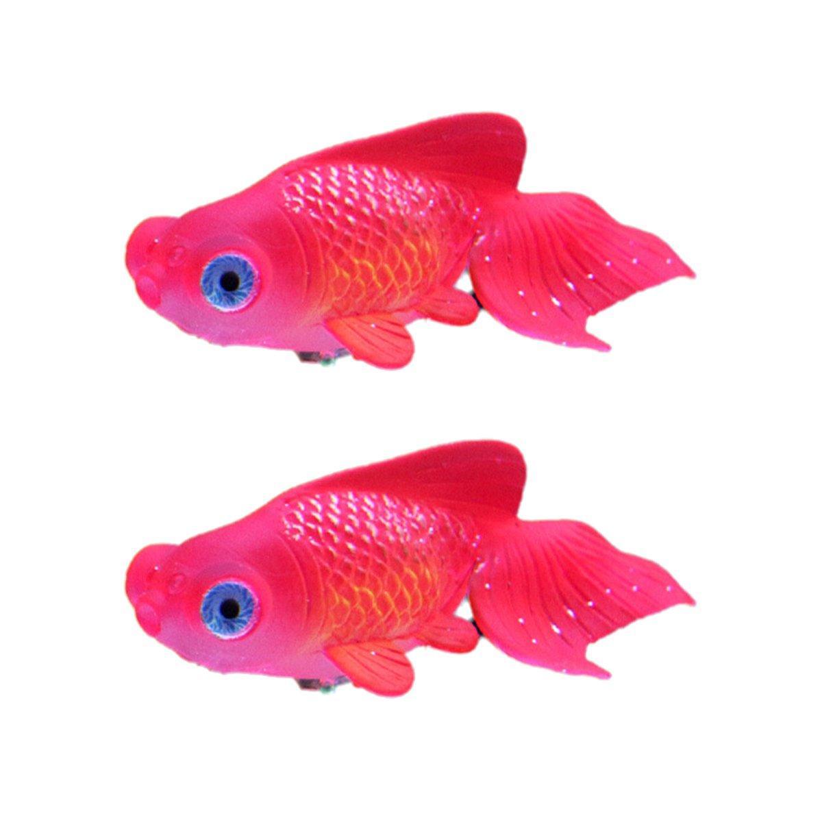 Premium Artificial Floating Betta Fish Decorations 2pcs - Purple Lionfish