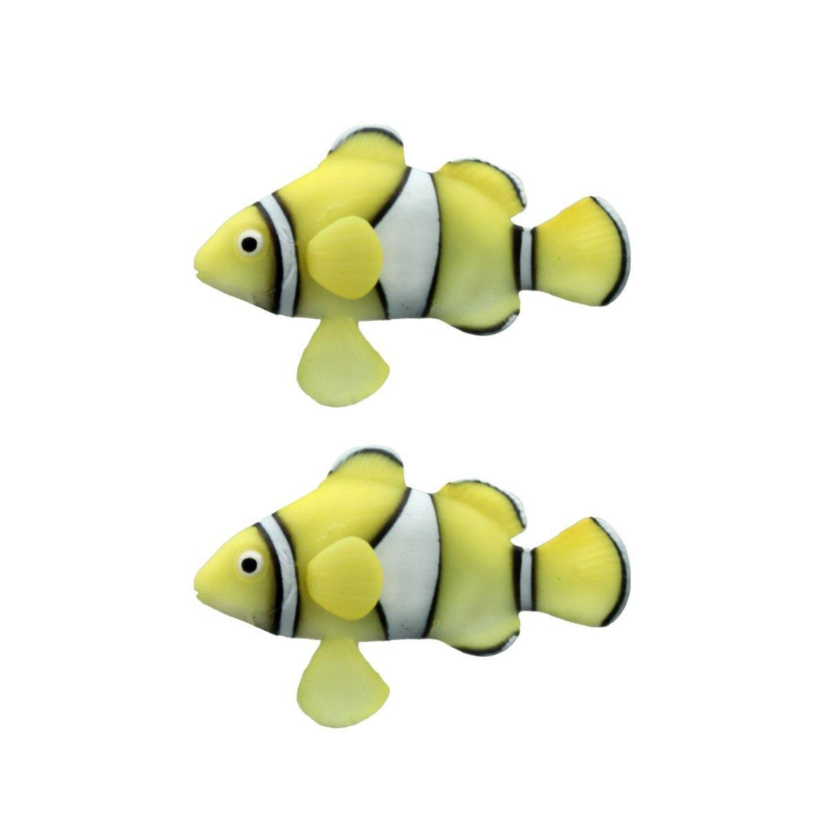 Premium Artificial Floating Betta Fish Decorations 2pcs - Purple Lionfish