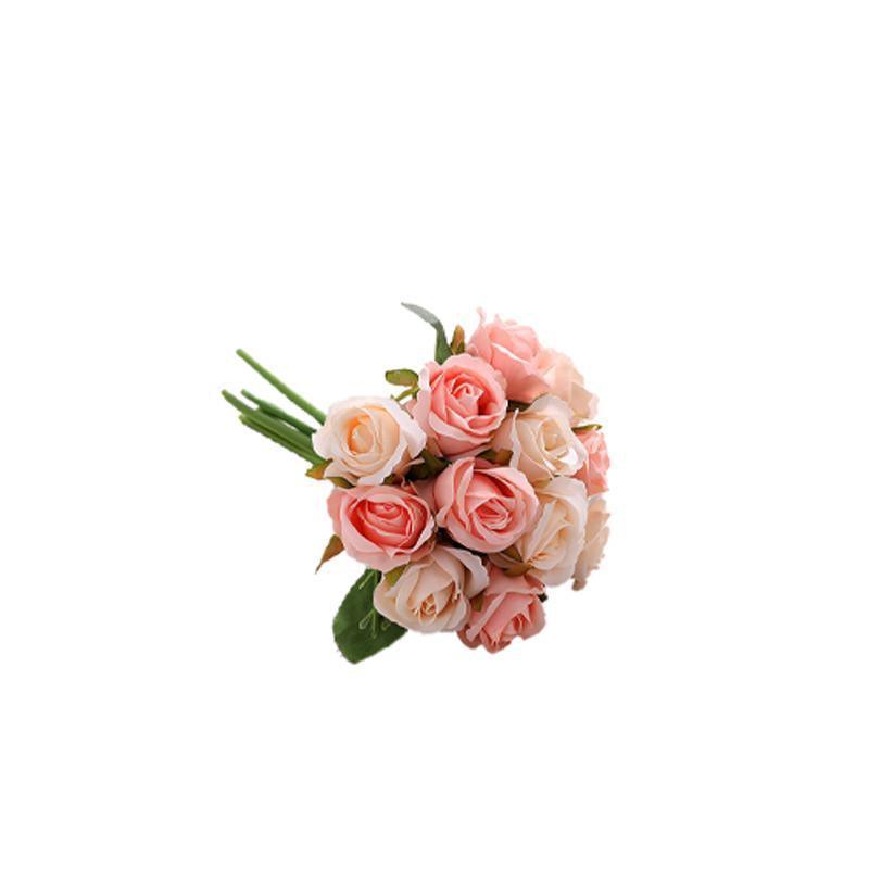 Premium Artificial Silk Rose Bouquet – Red 12 Heads