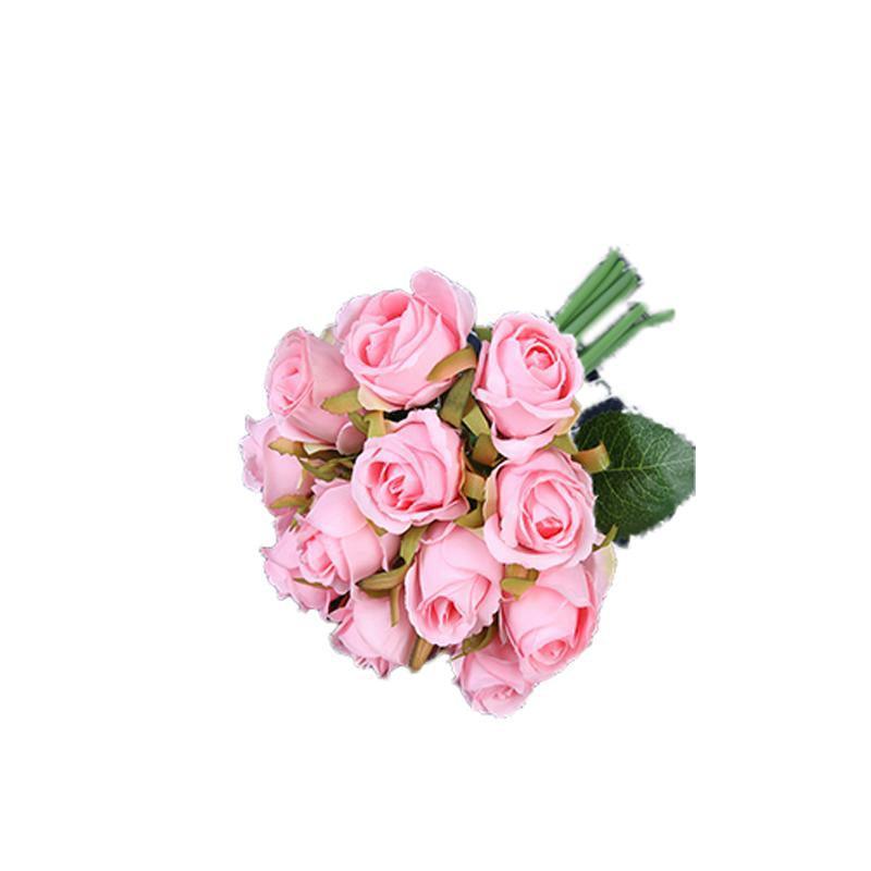 Premium Artificial Silk Rose Bouquet – Red 12 Heads