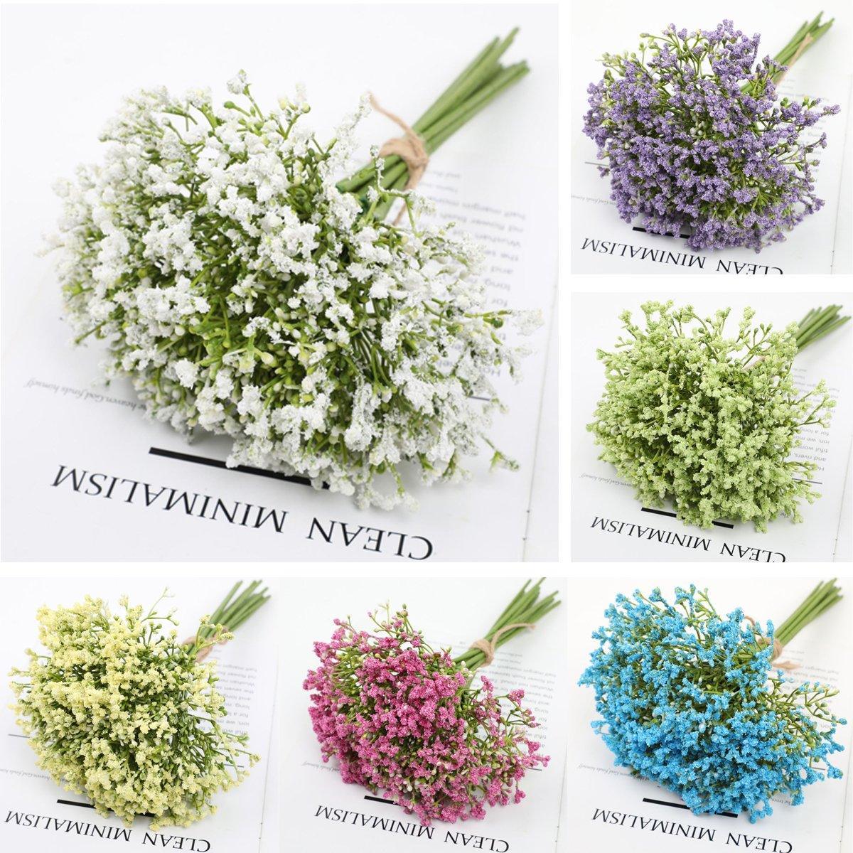 Premium Artificial Baby's Breath Foam Flowers – Pink 16 Pieces