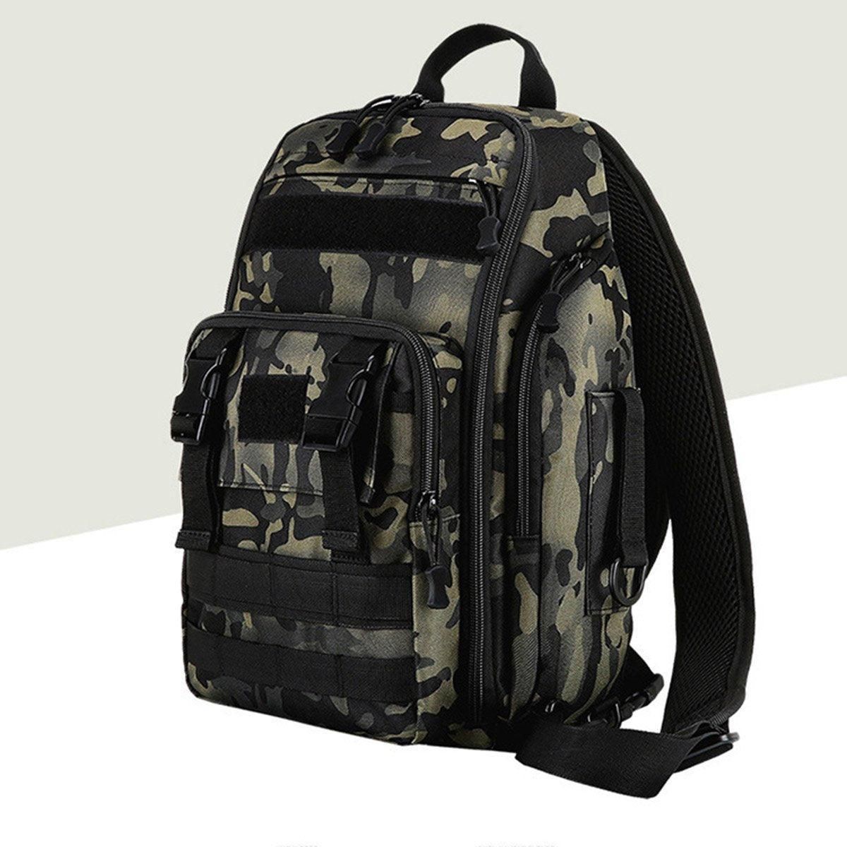 Premium Fishing Tackle Backpack – Black with Rod Holders