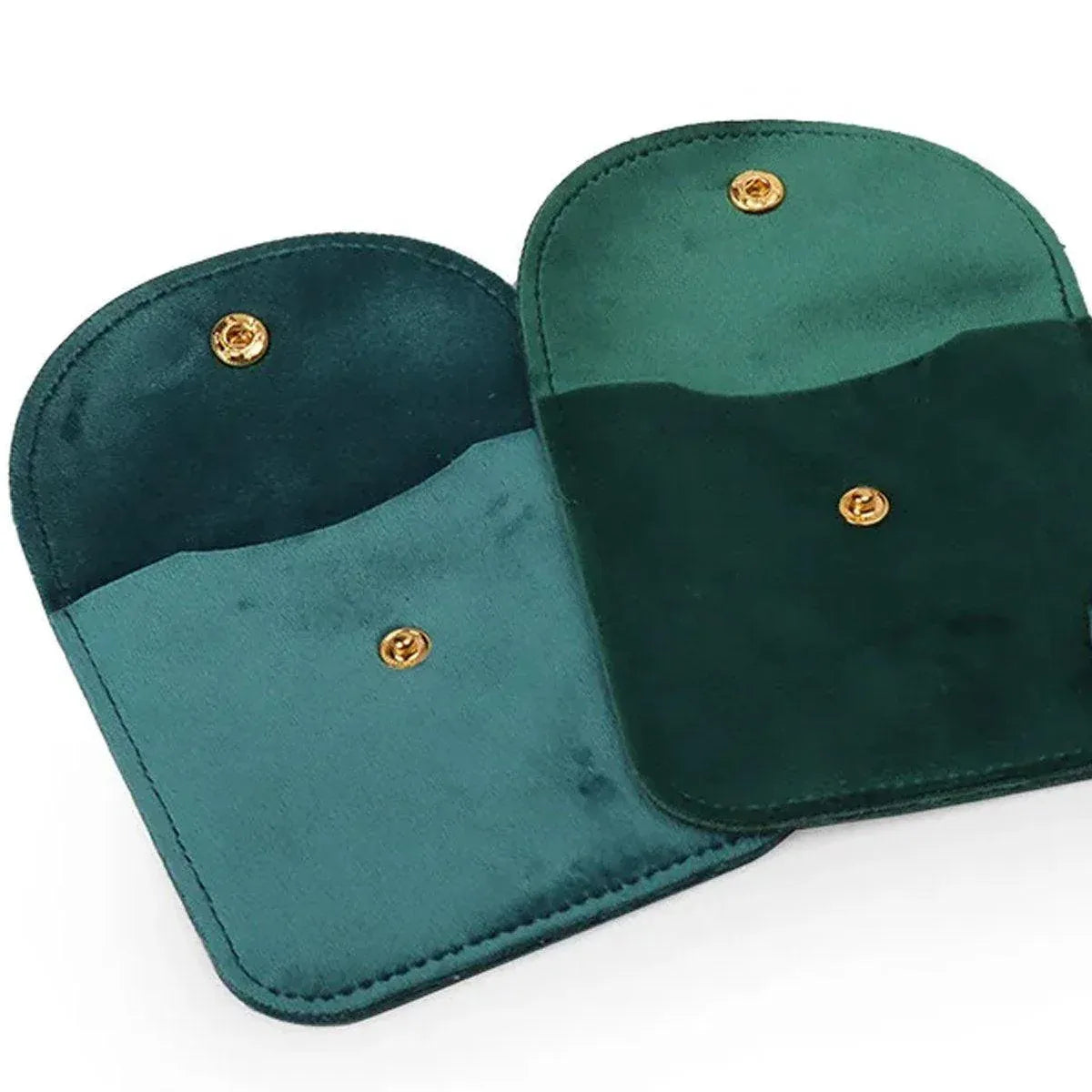 Premium 10 Pack Grey Velvet Jewellery Pouches with Button Closure