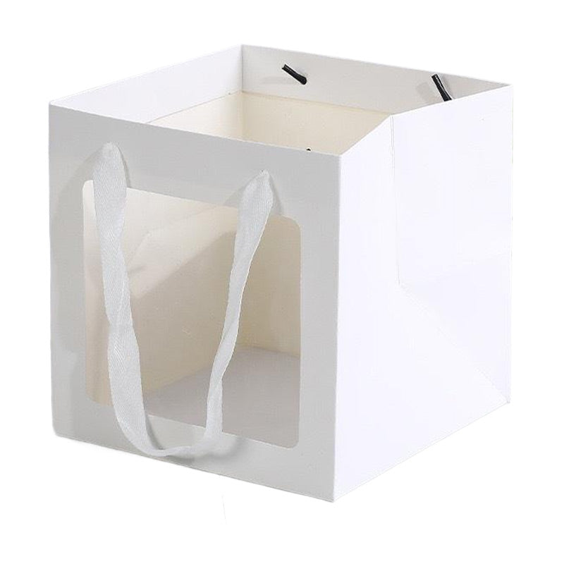 20PCS Open Window for Flower Doll Wedding Gift Transparent Square Packaging Bag - Pink 15-15-15cm - SuperSaverAU - view 8