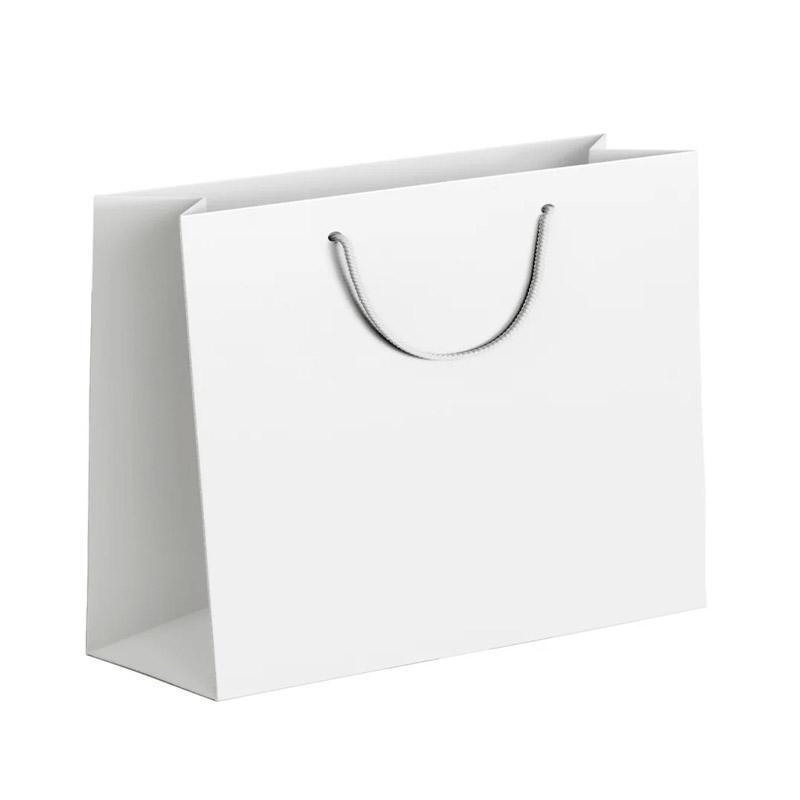 25X Kraft Paper Bags Gift Shopping Bag Carry White Pink Black Bag With Handles - Pink-17-24-10 - SuperSaverAU - view 3