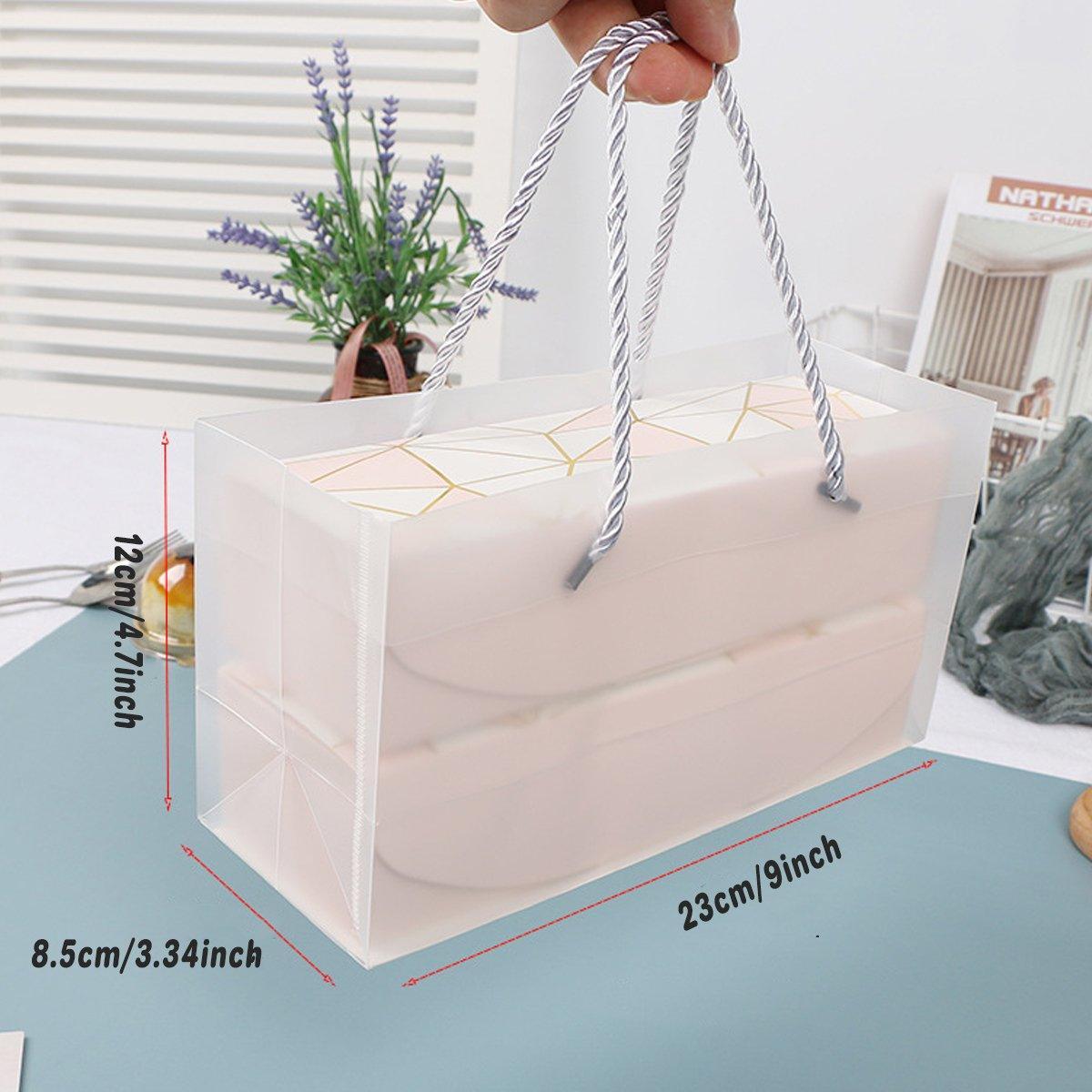 25PCS Long Strip Clamshell Packaging Box - 3-Compartment Dessert Storage - SuperSaverAU - view 4