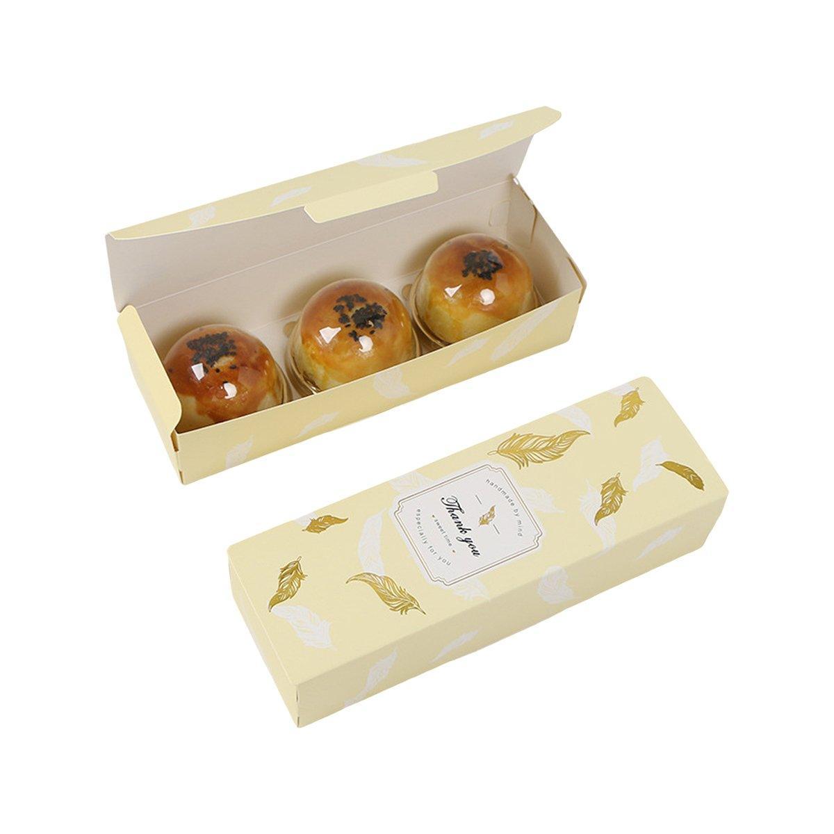 25PCS Long Strip Clamshell Packaging Box - 3-Compartment Dessert Storage - SuperSaverAU - view 7