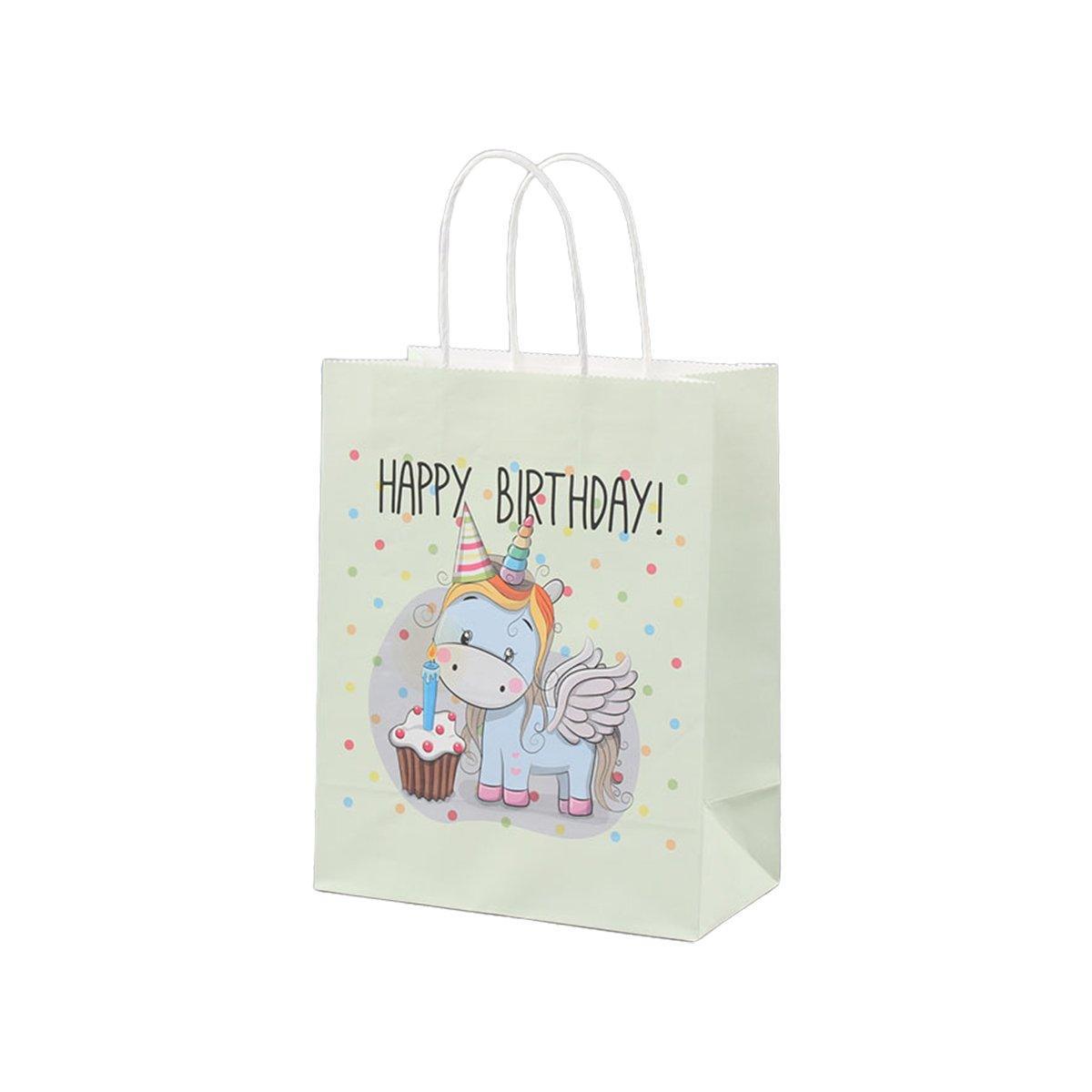 50PCS Colourful Kraft Paper Gift Bags Reusable Party Favor Bags for School Events - BDLW-18*9*23cm - SuperSaverAU - view 7