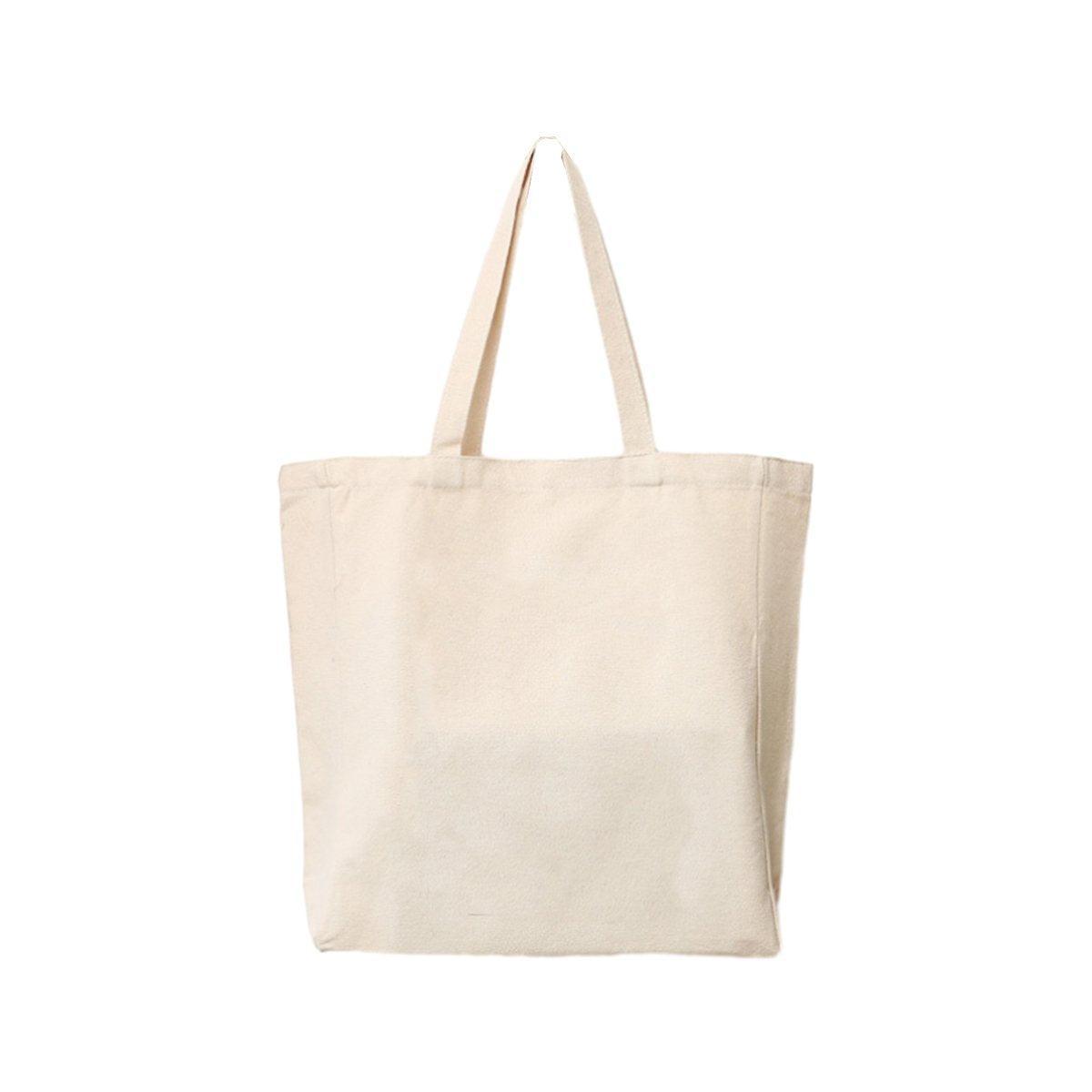 5PCS Canvas Tote Bag Cotton Blank DIY Shopping Shoulder Bags - Black 35*40cm - SuperSaverAU - view 9