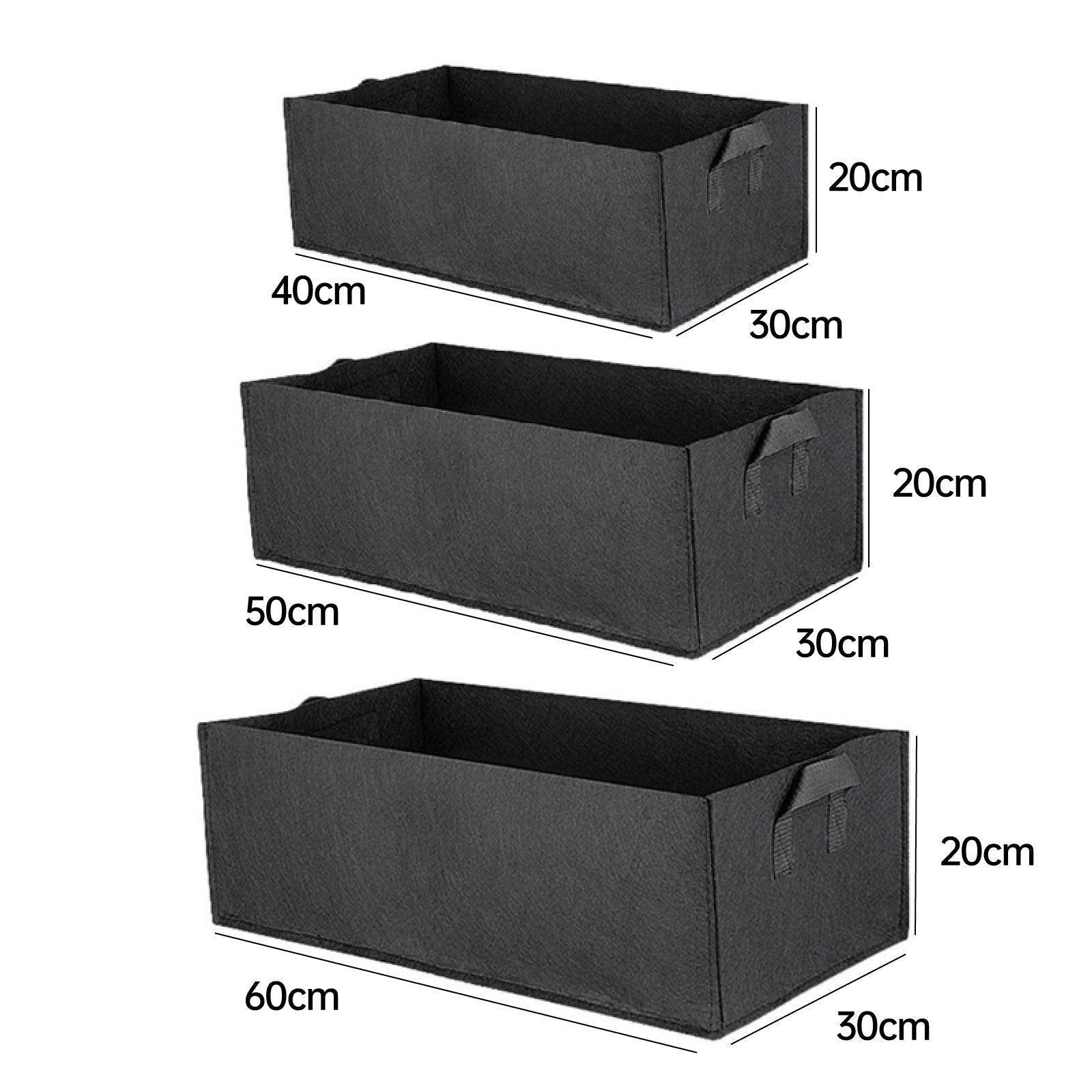 8pcs Felt Rectangular Planting Bags - Blue, 60x30x20cm, Eco-Friendly, Durable - SuperSaverAU - view 3