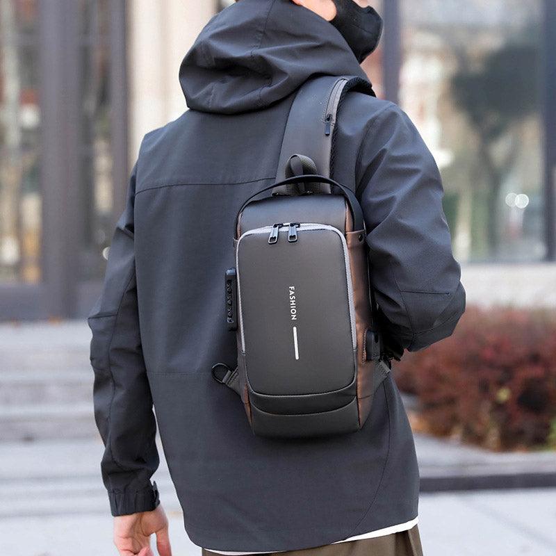 Anti-Theft Chest Bag with USB Port, Waterproof, 6.7 x 2.8 x 12.6 inches - SuperSaverAU - view 5
