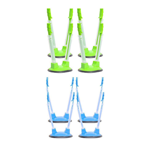 8PCS Kitchen Bag Holder Stand - Plastic Storage Rack with Adjustable Arms - SuperSaverAU - view 1