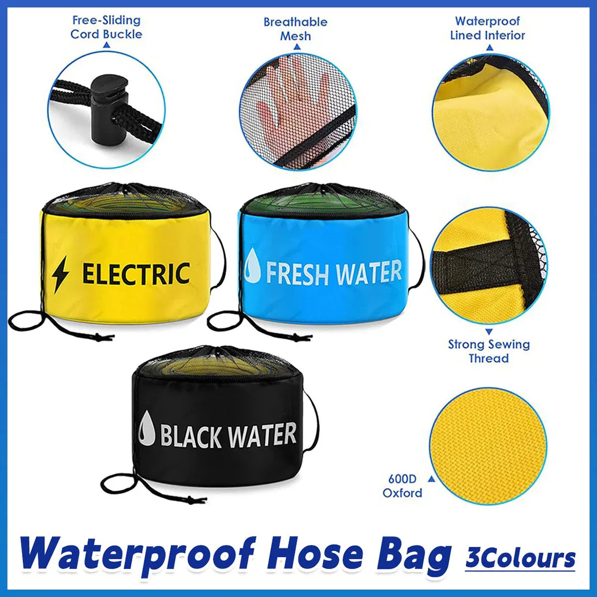 Premium Waterproof Hose Storage Bag - Yellow