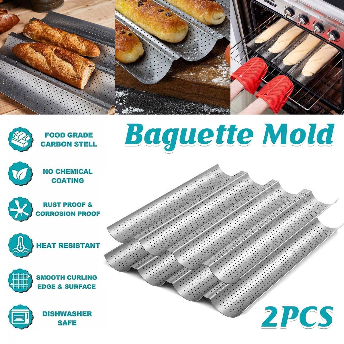 Premium Non-Stick French Baguette Baking Pans – 2 Pack