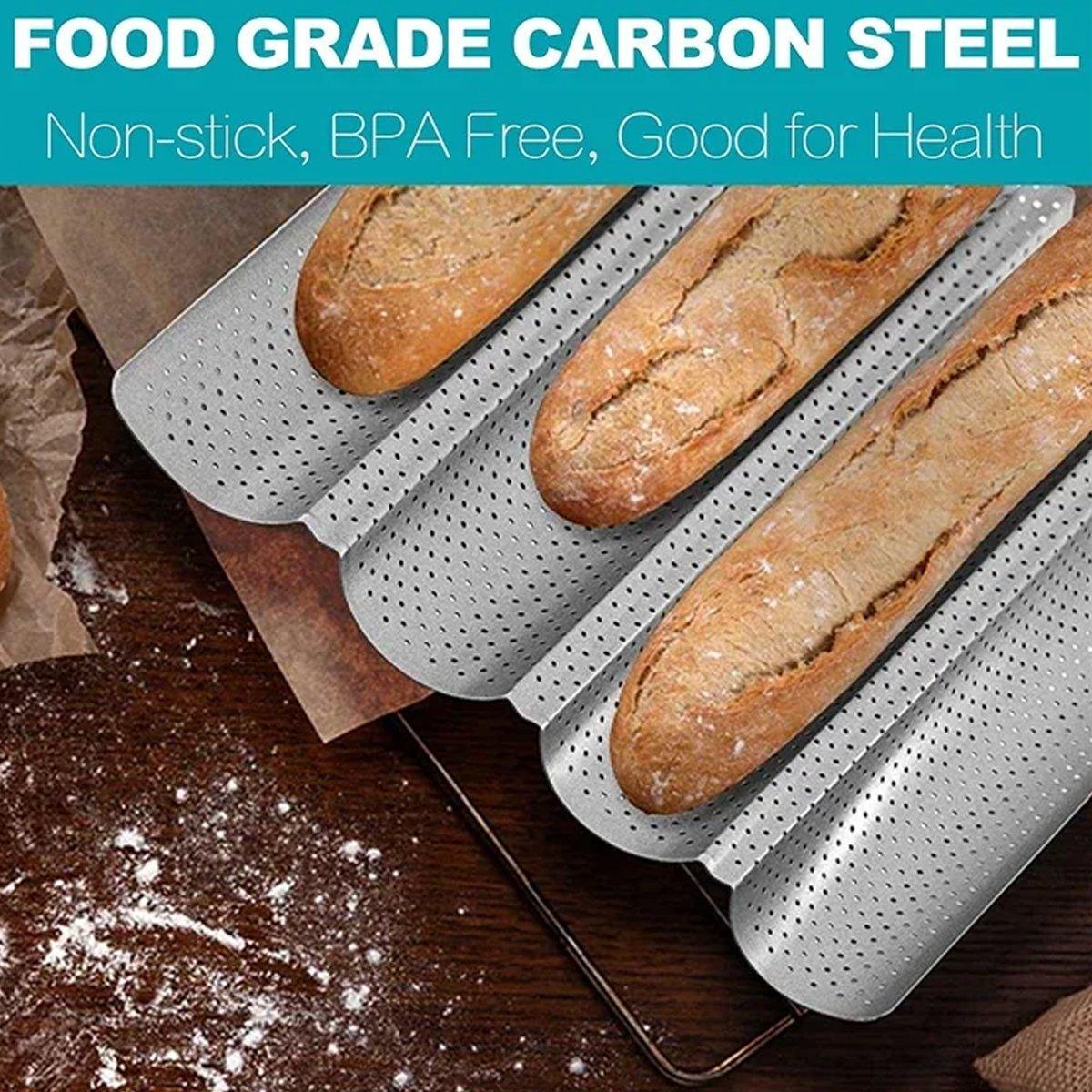 Premium Non-Stick French Baguette Baking Pans – 2 Pack