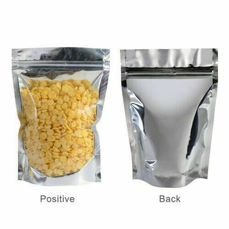Premium Clear Mylar Stand Up Zip Lock Pouches – 15 x 22 + 4cm, 50 Pack