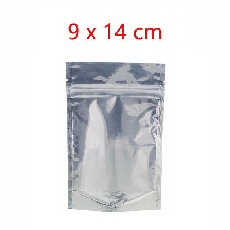 Premium Clear Mylar Stand Up Zip Lock Pouches – 16 x 24 + 4cm, 50 Pack