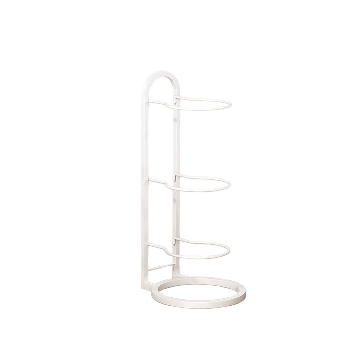 Premium 3-Layer Carbon Steel Basketball Storage Rack Holds 3 Balls - Black
