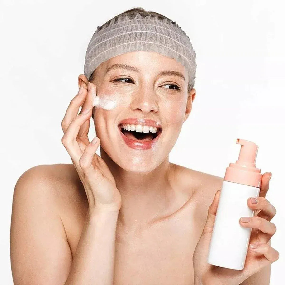 Premium 100pcs White Disposable Salon Hair Bands Non-Woven Facial Spa Headbands