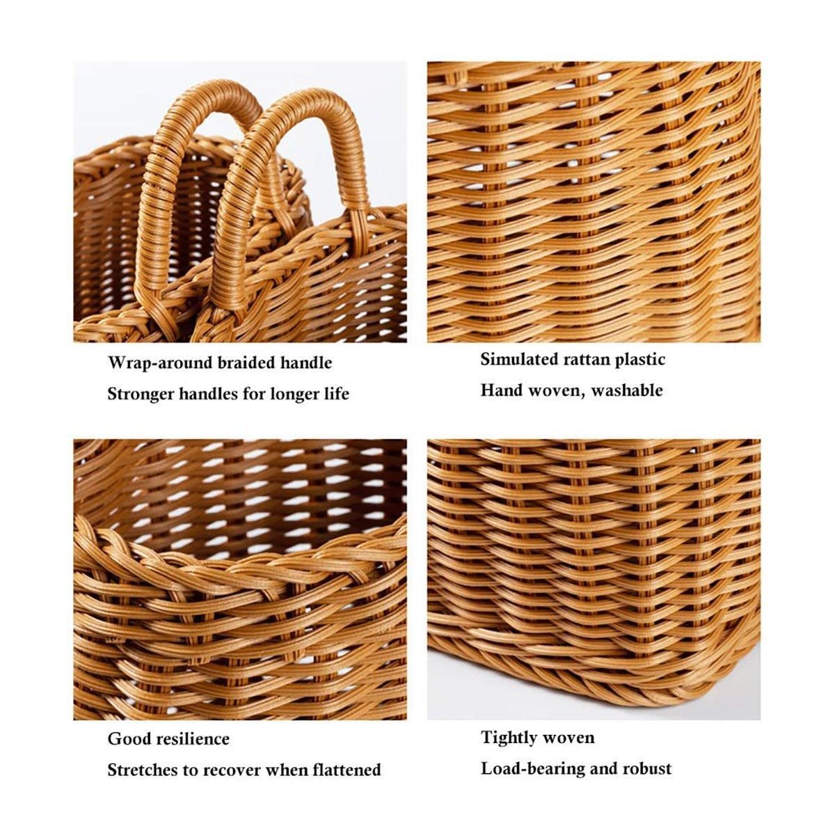 Premium Vintage Wall Hanging Basket – Natural Brown 12cm with Handle