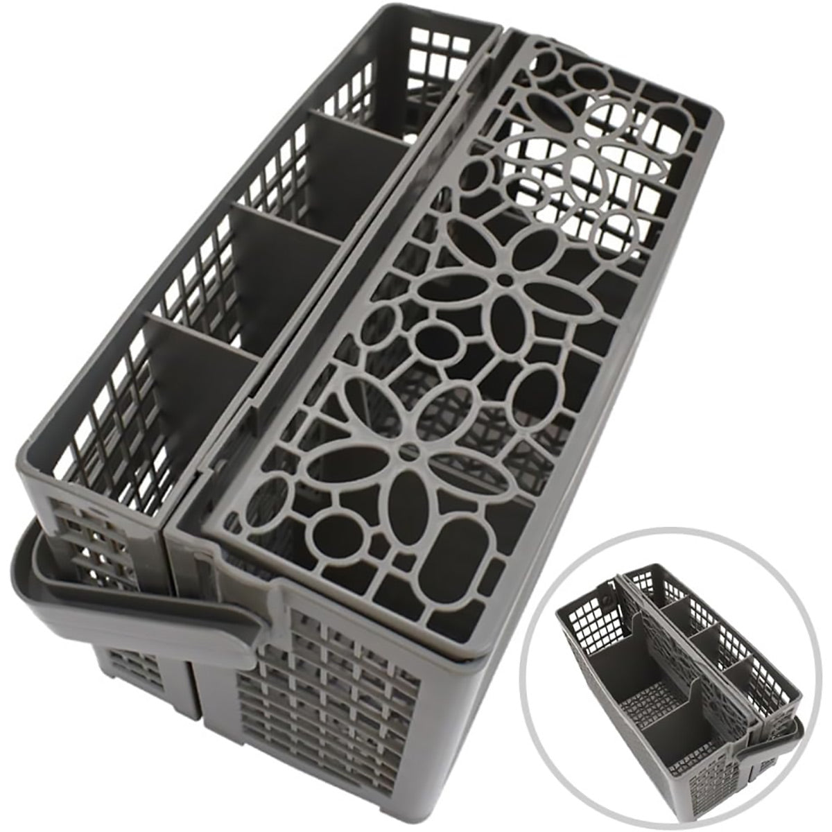Premium Grey Dishwasher Cutlery Basket Tableware Storage Box