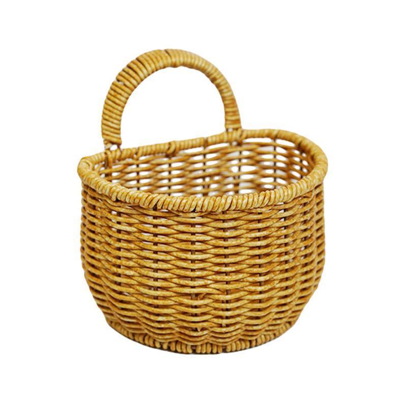 Premium Imitation Rattan Woven Storage Basket – Large