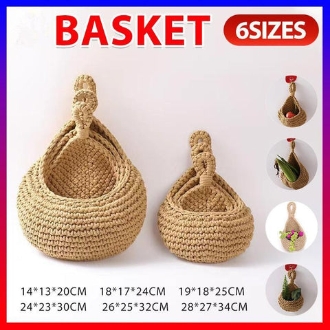 Boho Style Hanging Wall Organizer Basket - XXL Size - SuperSaverAU - view 1