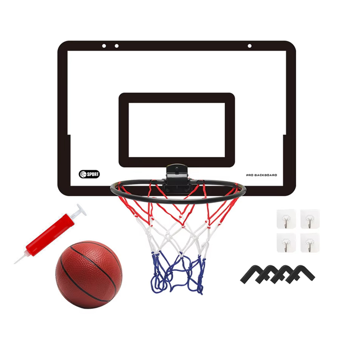 Wall Mounted Foldable Basketball Stand 40x26cm for Young Players - Indoor/Outdoor Use - SuperSaverAU - view 2