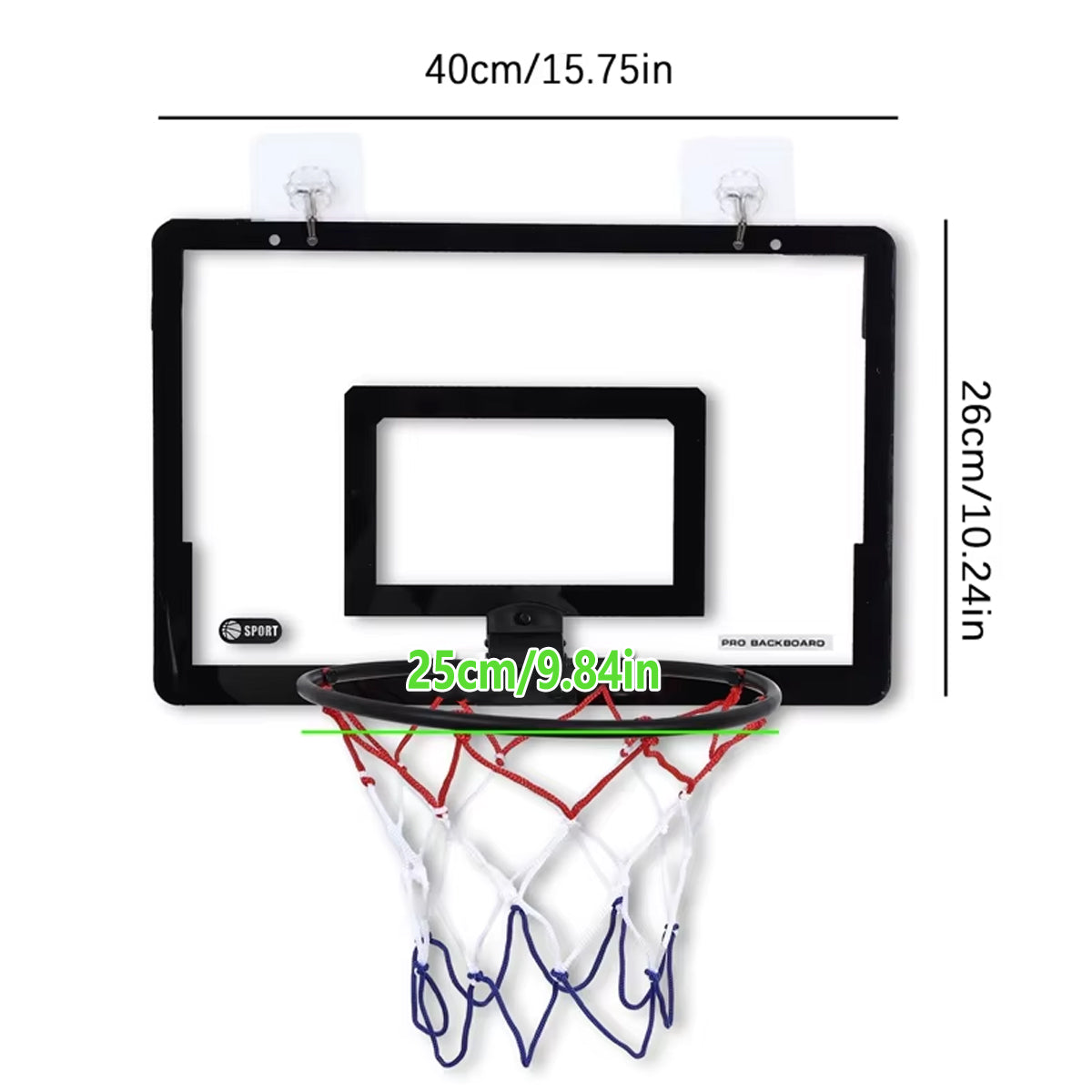 Wall Mounted Foldable Basketball Stand 40x26cm for Young Players - Indoor/Outdoor Use - SuperSaverAU - view 3