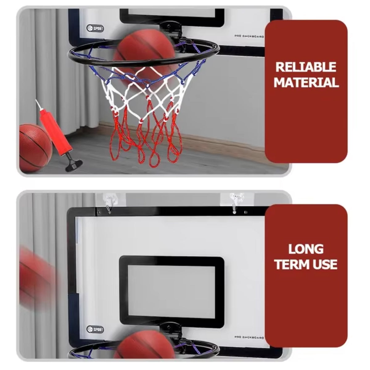 Wall Mounted Foldable Basketball Stand 40x26cm for Young Players - Indoor/Outdoor Use - SuperSaverAU - view 4