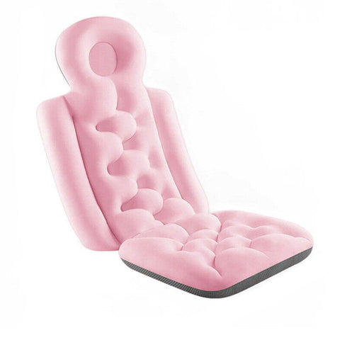 Premium Pink Bath Cushion Mat 93cm x 40cm - Ergonomic, Quick-Drying, Non-Slip - SuperSaverAU - view 1