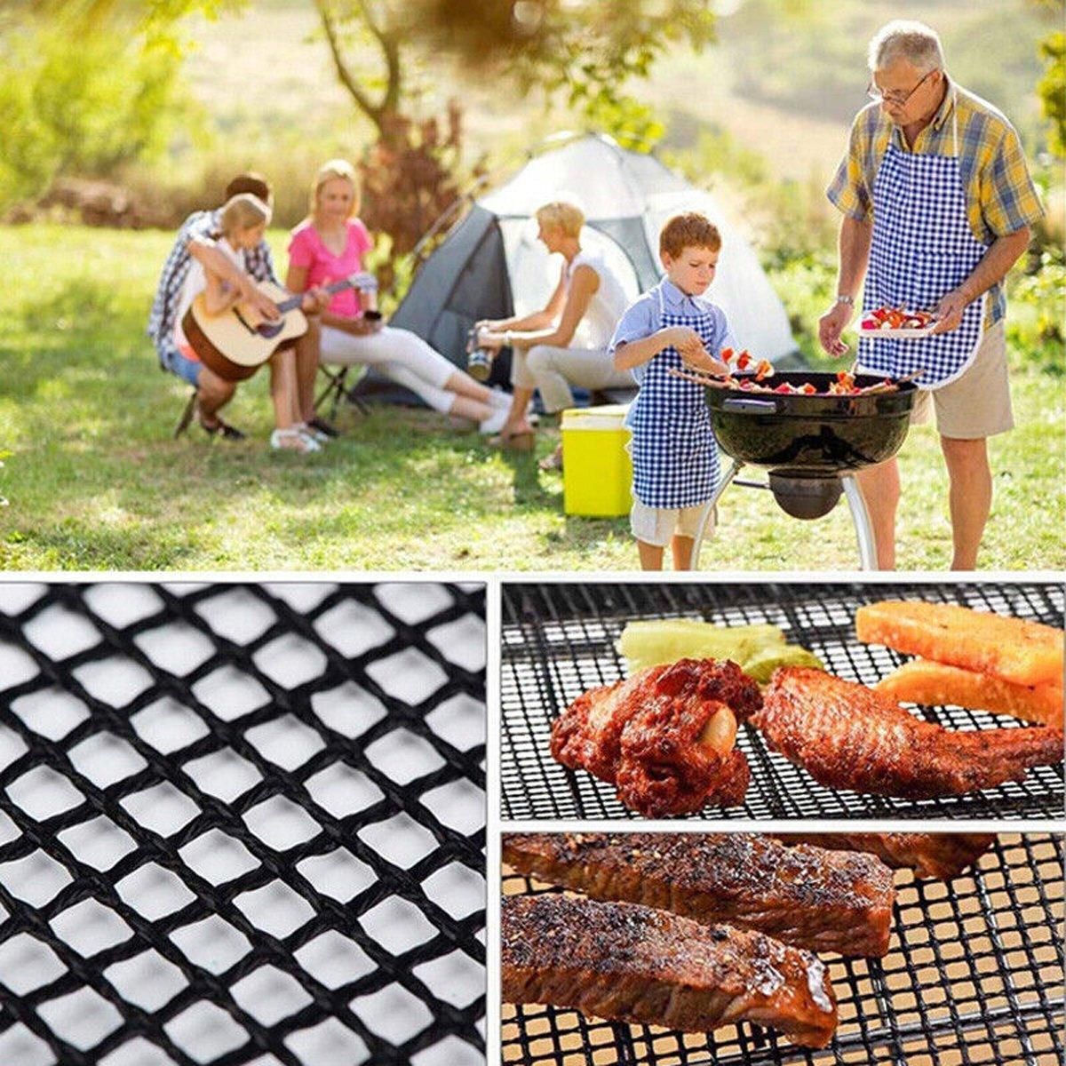 Premium Non-Stick BBQ Grill Mats – 42 x 36cm, 3 Pack