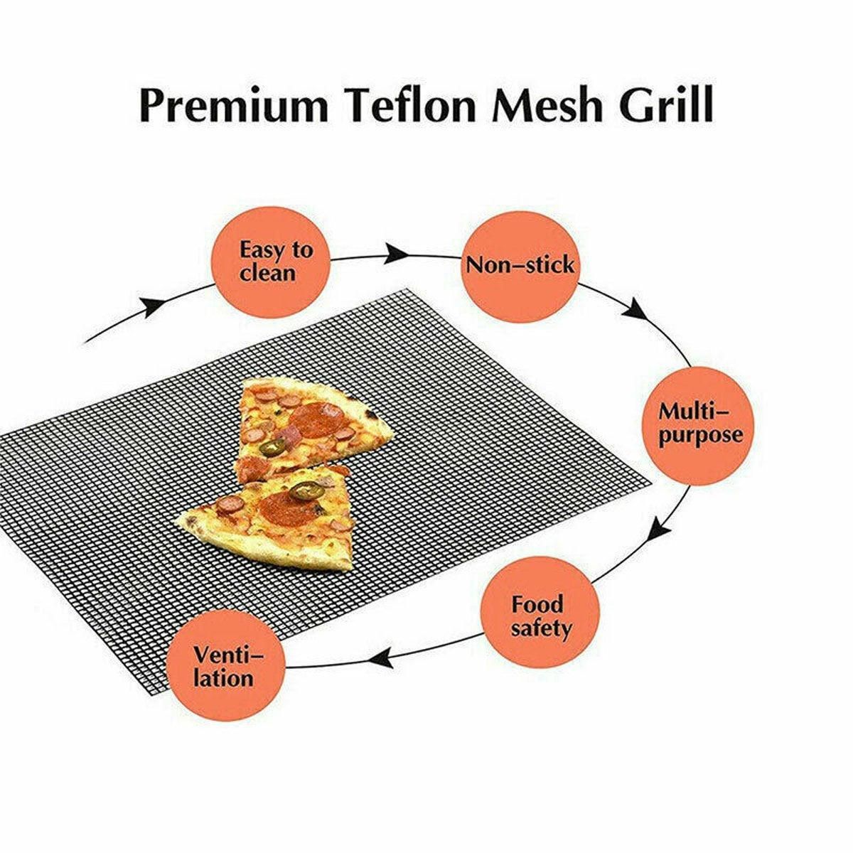 Premium Non-Stick BBQ Grill Mats – 42 x 36cm, 3 Pack