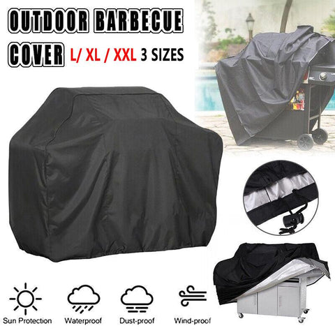 Waterproof BBQ Grill Cover Heavy Duty Rain Protector L/XL/XXL - Black - SuperSaverAU - view 1