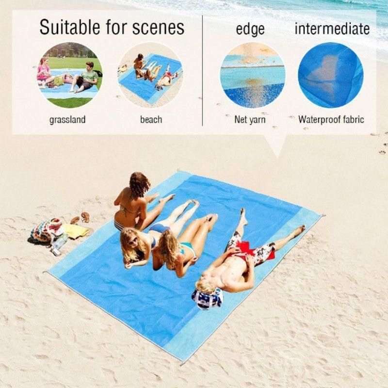 Premium Sand-Free Beach Mat – Green Foldable PE 2 x 2m