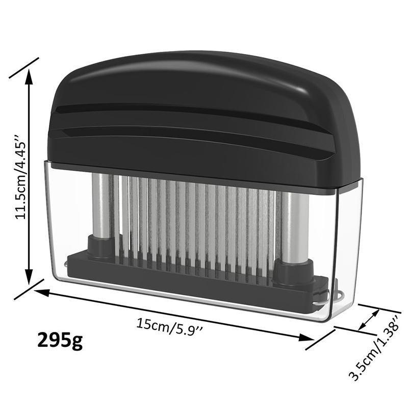Premium 48-Blade Stainless Steel Meat Tenderizer – Black