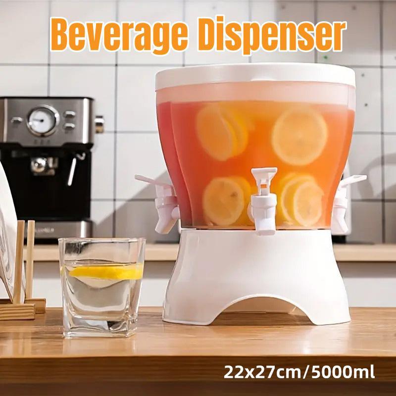 Rotatable 3-Compartment Beverage Dispenser 169oz (5000ml) for Cold/Hot Drinks - SuperSaverAU - view 1