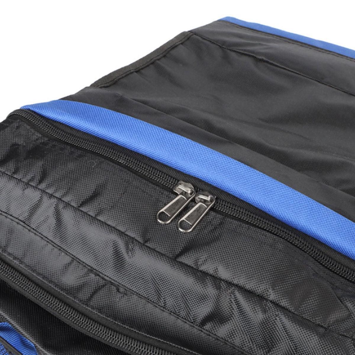 Premium Bicycle Rear Rack Pannier Bag with Double-Side Storage & Reflective Strips - Blue