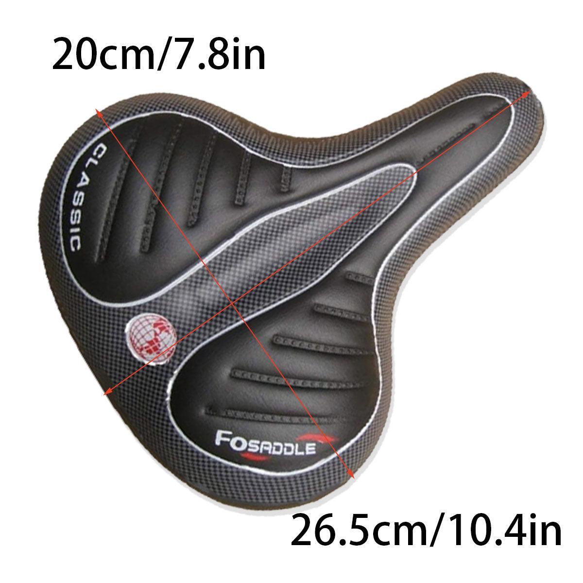Premium Wide Cruiser Bicycle Saddle with Shock Absorbing Springs - Black