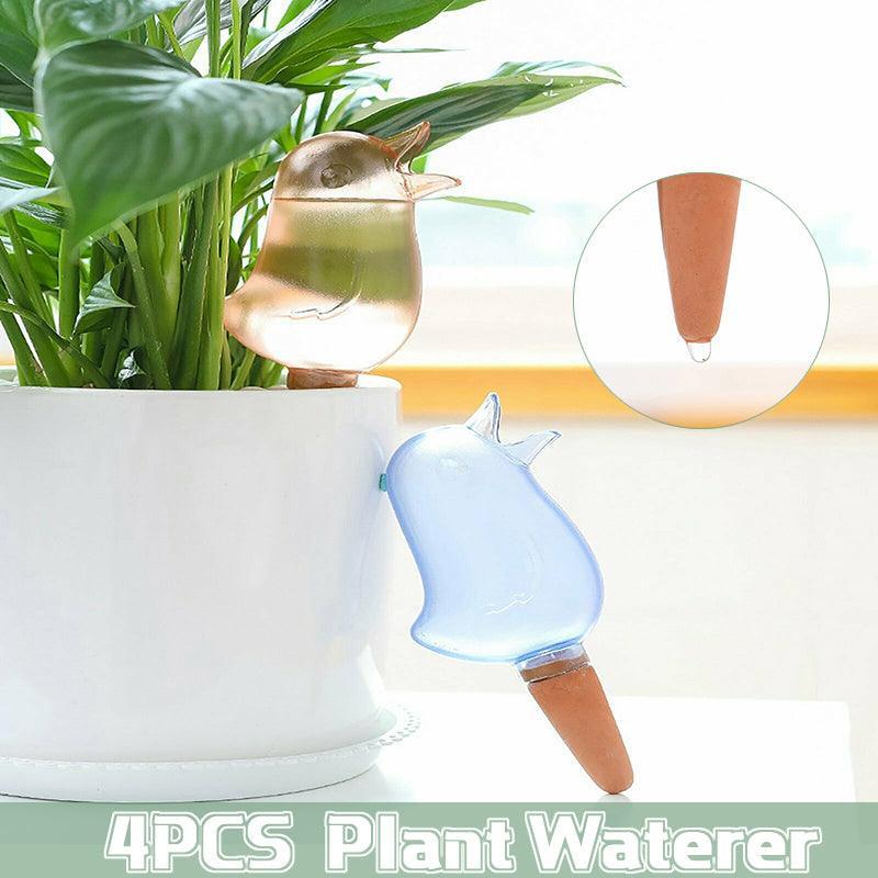 Premium Plant Self Watering Spikes with Bird Design - 4pcs